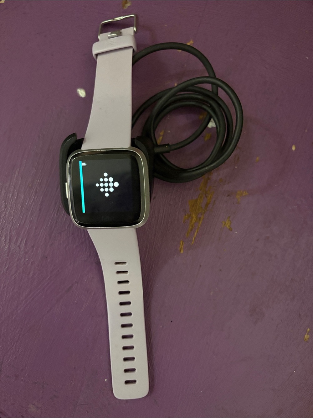 fitbit Versa 2 Lavender Silicone Band Smartwatch
